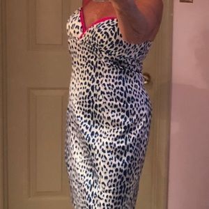 Boston Proper silk leopard print cocktail dress